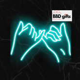 Customized neon light with hands logo - BBD GIFTS